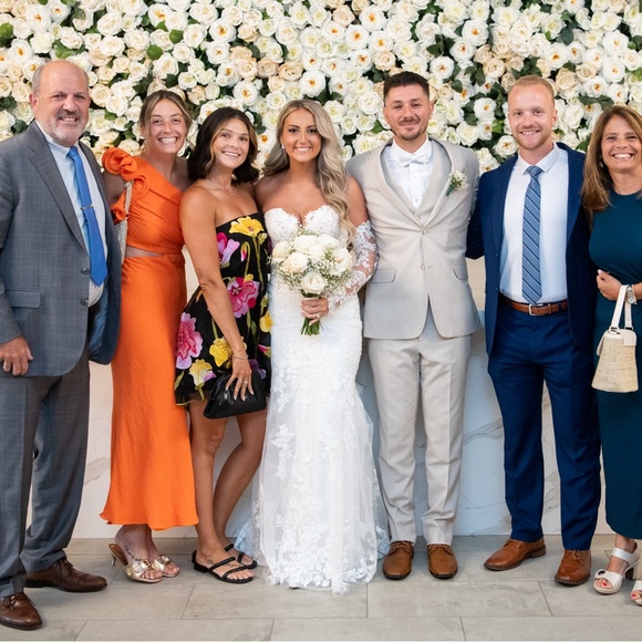 Selfie Leslie Orange and Black Midi Dresses - Picture 4 of 4